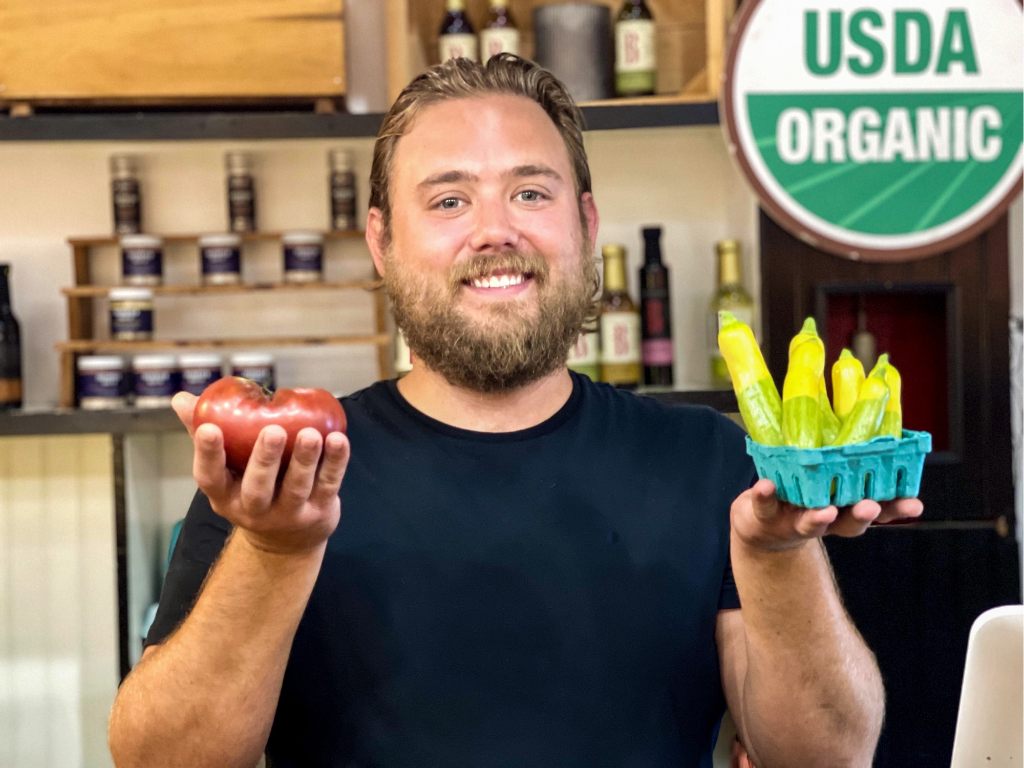 240498286_10151724033679984_6843954444629643825_n Fox & Wolfe Farm</p>
<p>Conner Smith fills his stand to the brim each week with USDA certified organic produce, eggs, and farm flowers from a generational farm in Pine Grove started by his great-grandparents in 1900.