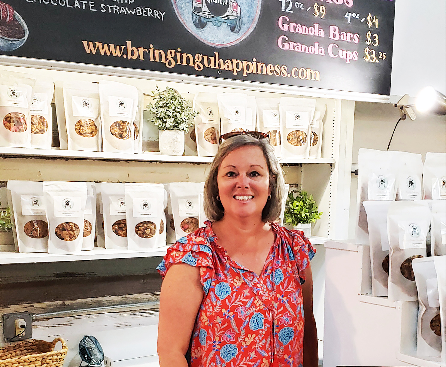 happiness-granola Happiness is Granola - Greta Fairbanks and Angel Gray This proudly women-owned, small-batch granola business was founded by Greta Fairbanks and Angel Gray in Lancaster, PA. They form an adventurous team of bakers, creators, and connectors focused on celebrating life’s simple pleasures. Each batch of Happiness is Granola is homemade and baked with only high-quality, wholesome, non-GMO/Organic ingredients and never any artificial preservatives, flavors, or colors. Look for eight flavors made with certified gluten-free, organic oats, and allergen-free chocolate chips in the chocolate varieties.