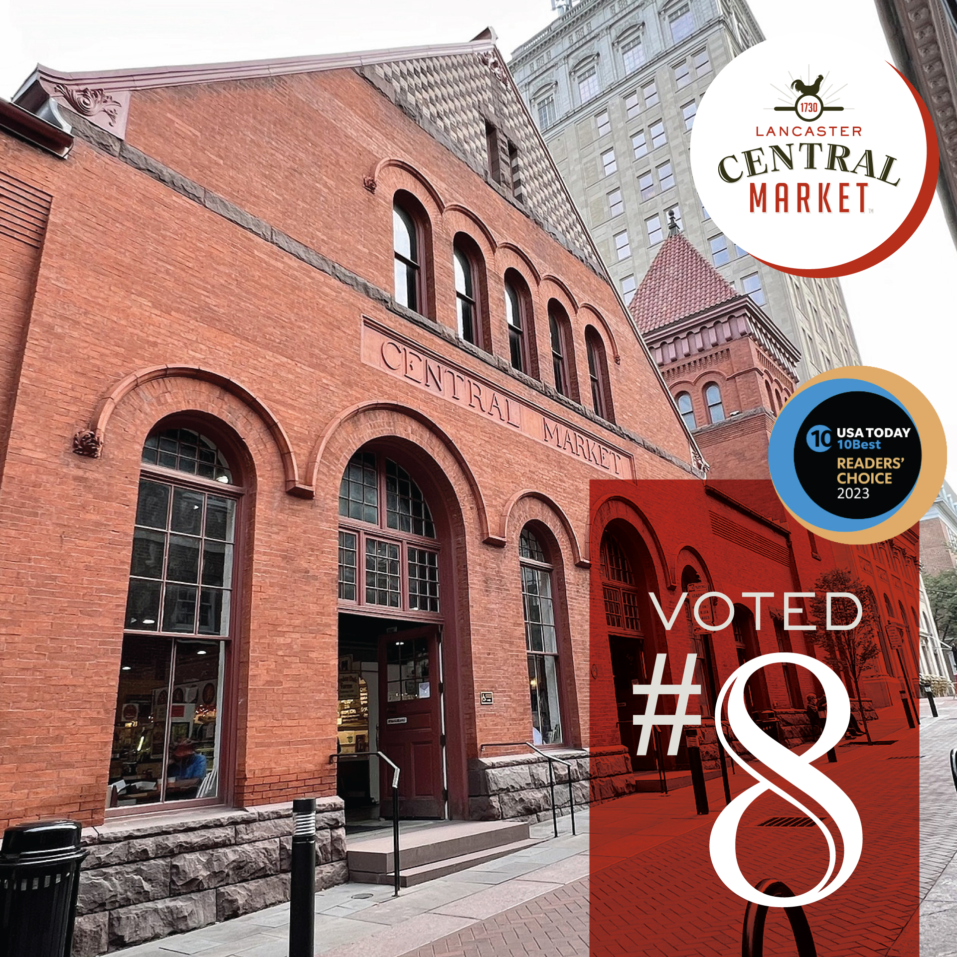 Lancaster Central Market voted among the best on USA Today’s 10Best! We can’t wait to see you at Market and keep living up to the title of one of the Best Farmer’s Markets in America!
