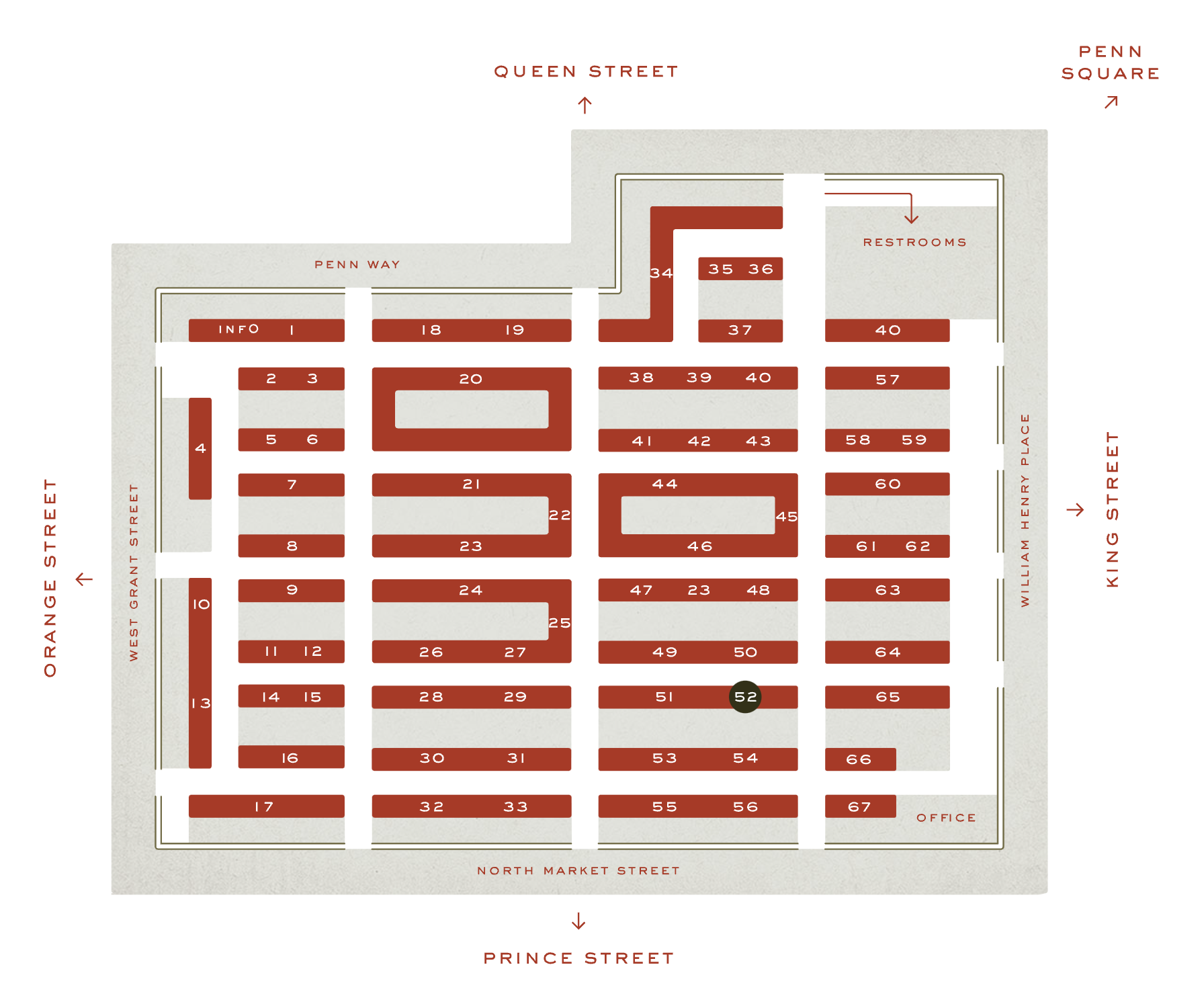 Screen Shot 2023-06-14 at 1.35.54 PM Directory Map Lancaster Central Market - America's Oldest Continually Running Farmer's Market in Lancaster, PA